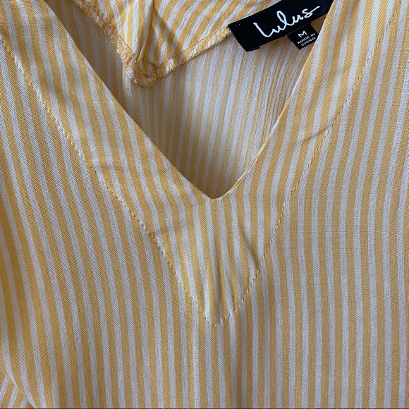 Lulu’s Adrift Mustard Yellow Striped Tank Top - Picture 5 of 6